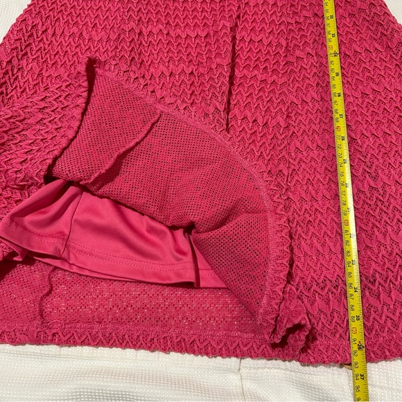 Suzy Shier sleeveless A line dress with pleats. Barbie Pink. - Picture 7 of 8